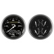 2 stk. Målesett, 3-3/8" Quad & Tach/Speedo, 240-33 Ω, Old Tyme Black