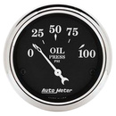 2-1/16" Oljetrykk, 0-100 Psi, Old Tyme Black