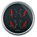 3-3/8" Quad Gauge, 100 Psi/100-250 °F/8-18v/0-90 Ω, Designer Black