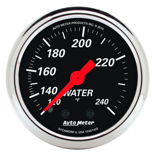 2-1/16" Vanntemperatur, 120-240 °F, Designer Black