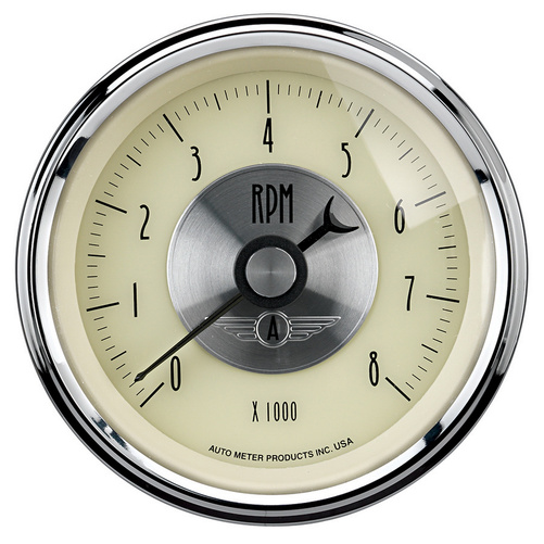 3-3/8" In-Dash Turteller, 0-8,000 Rpm, Prestige Antique Ivory