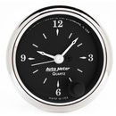 2-1/16" Klokke, 12 timer, Old Tyme Black