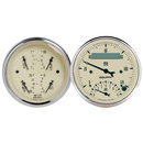 2 stk. Målesett, 3-3/8" Quad & Tach/Speedo, 240-33 Ω, Antique Beige