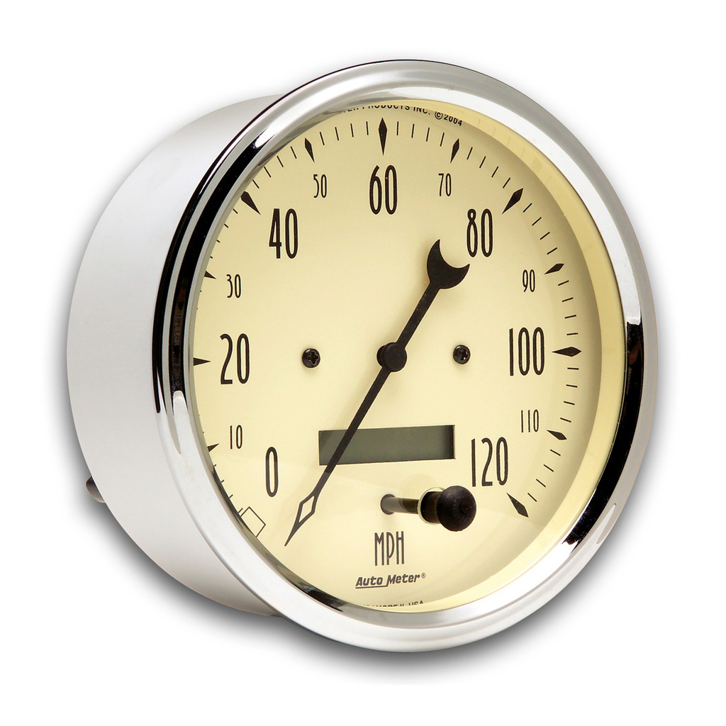 5" Hastighetsmåler, 0-120 Mph, Antique Beige