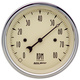 3-3/8" In-Dash Turteller, 0-8,000 Rpm, Antique Beige
