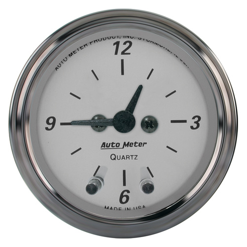 2-1/16" Klokke, 12 timer, American Platinum