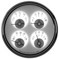 5" Quad Gauge, 100 Psi/100-250 °F/8-18v/0-90 Ω, Prestige Pearl