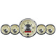 5 stk. Målesett, 3-3/8" & 2-1/16", Elec. Speedo W/Lcd Odo, Prestige Antq. Ivory