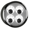 5" Quad Gauge, 100 Psi/100-250 °F/8-18v/0-90 Ω, Prestige Pearl