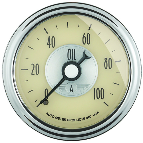 2-1/16" Oljetrykk, 0-100 Psi, Prestige Antique Ivory