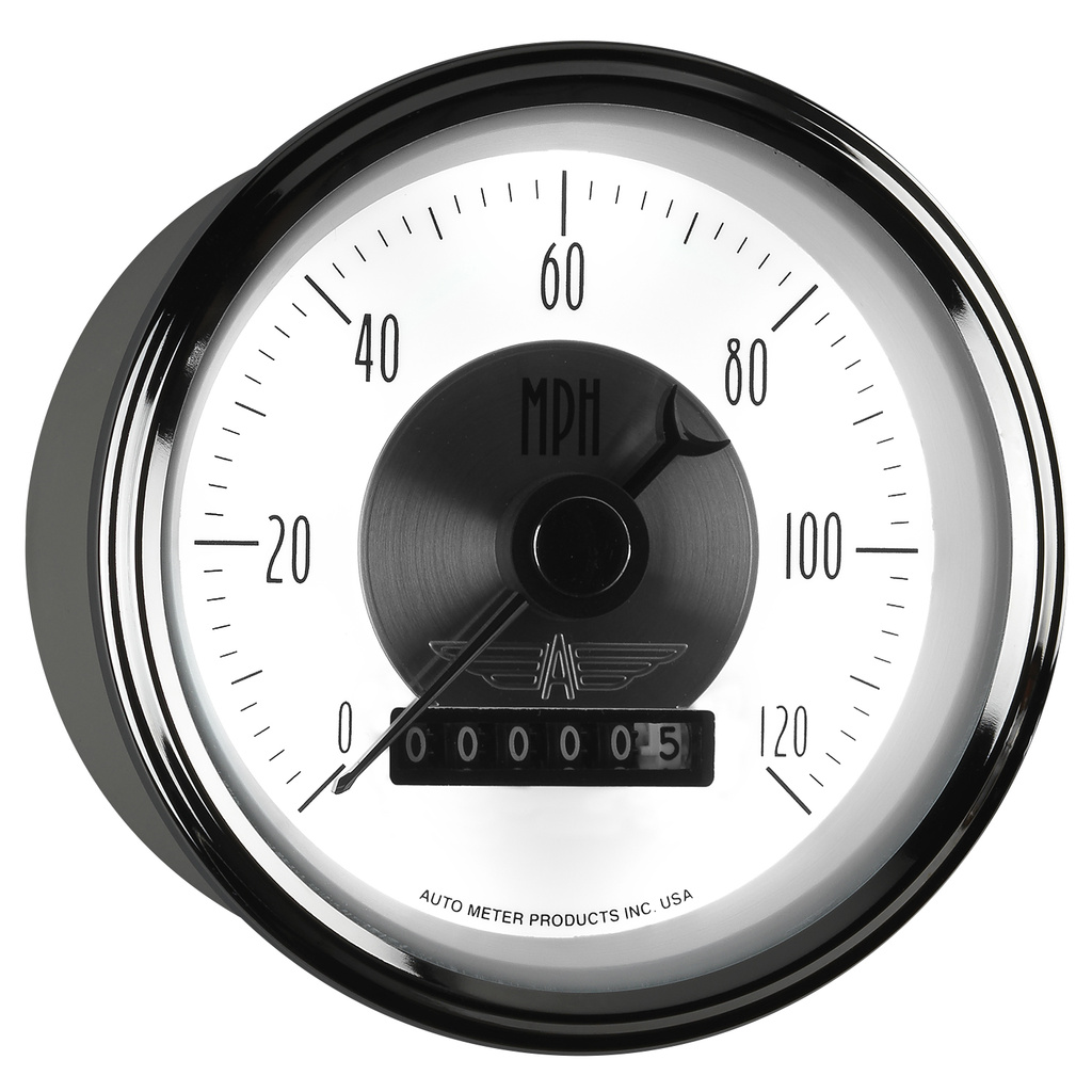 3-3/8" Hastighetsmåler, 0-120 Mph, Prestige Pearl