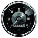 3-3/8" Hastighetsmåler, 0-120 Mph, Prestige Black Diamond