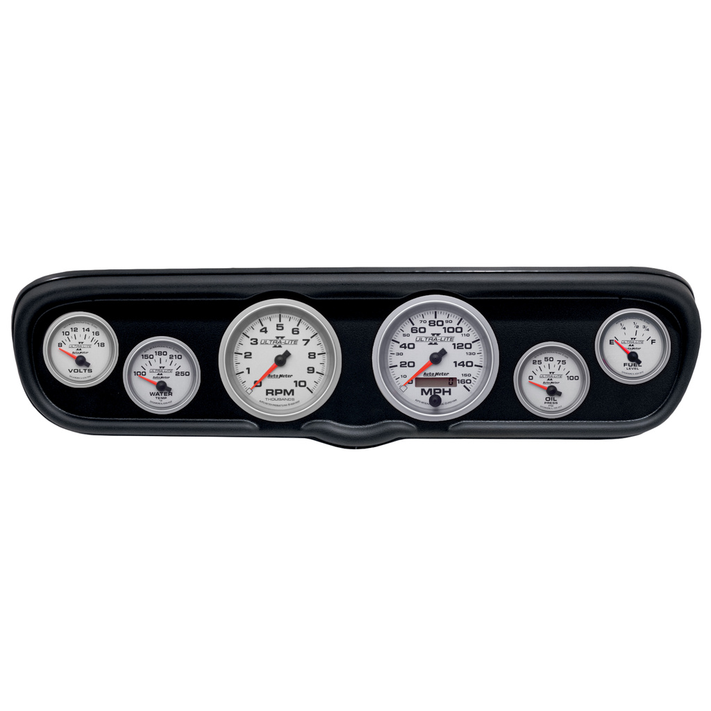 6-målers tilpasset dashbordsett, Ford Mustang 66, Ultra-Lite