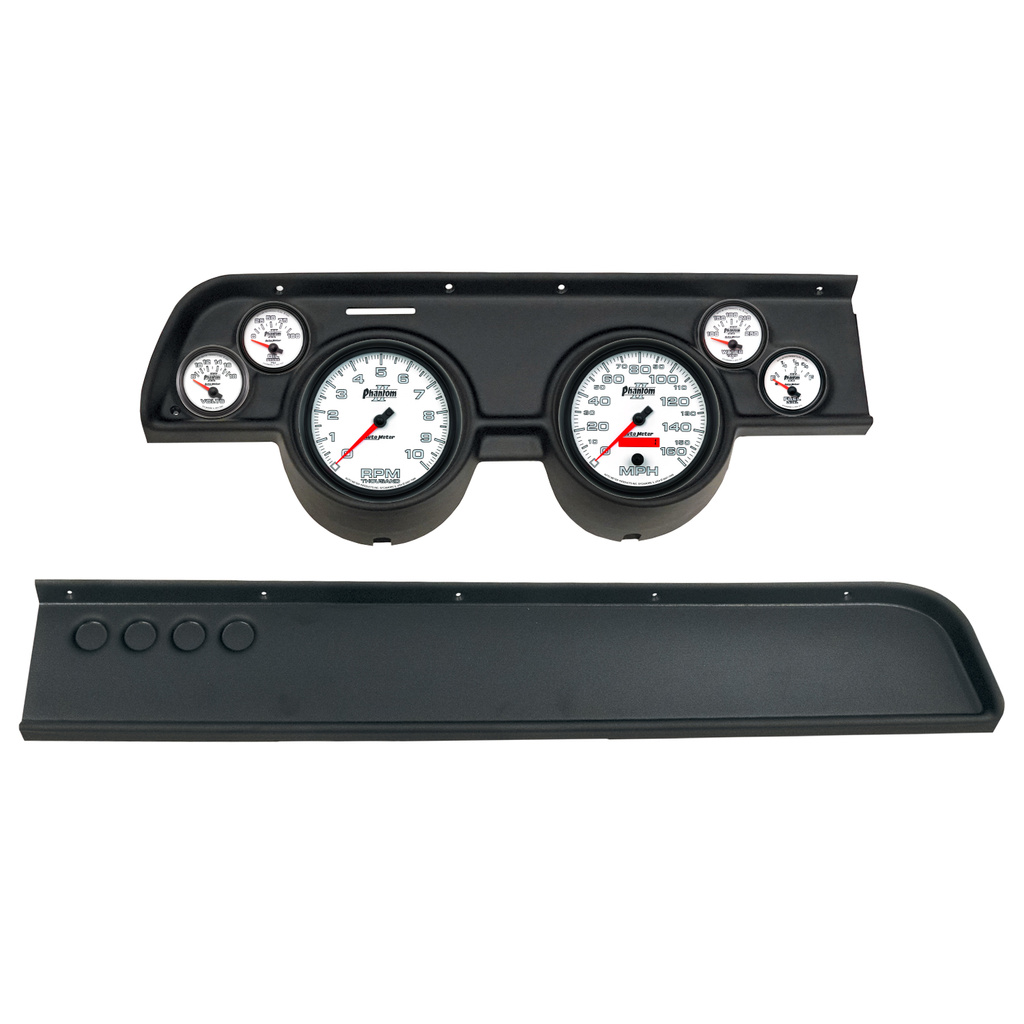Gauge Kit, 6 Pc, (5" X2, 2 1/16" X4), Merc Cougar No Ac 67-68, Phantom Ii