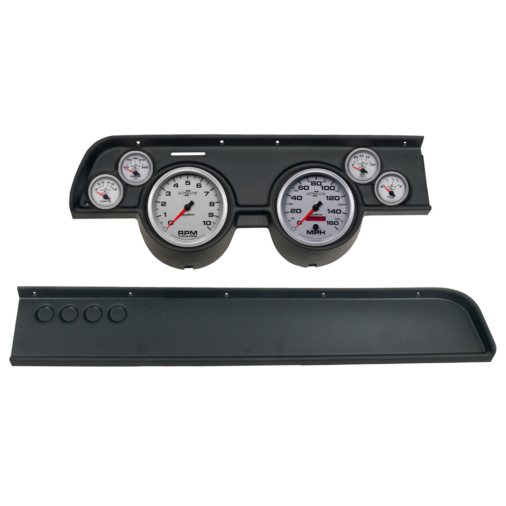 Gauge Kit, 6 Pc, (5" X2, 2 1/16" X4), Merc Cougar No Ac 67-68, Ultra-Lite Ii