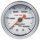 1-1/2" Trykk, 0-2,000 Psi, White