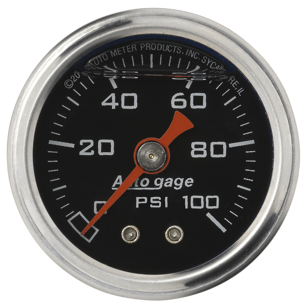 1-1/2" Trykk, 0-100 Psi, Black