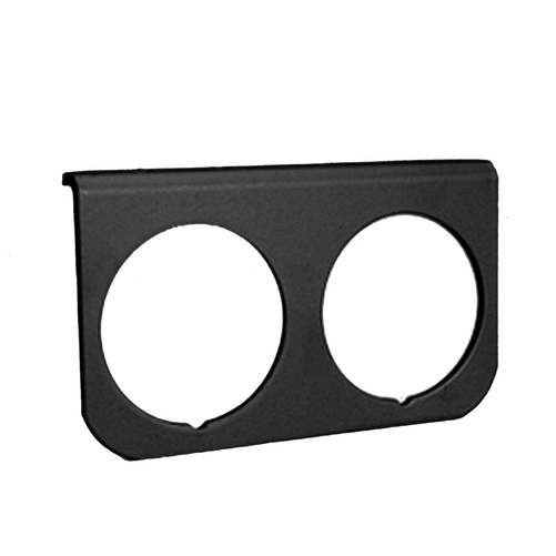 Måler monteringspanel, Dual, 2-1/16", Black, Aluminum