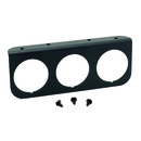 Måler monteringspanel, Triple, 2-1/16", Black, Aluminum