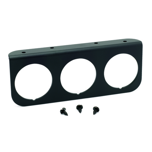 Måler monteringspanel, Triple, 2-1/16", Black, Aluminum