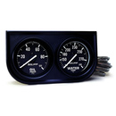 Målekonsoll, Oljetrykk/Vanntemperatur, 2-1/16", 100 Psi/280 °F, Blk Dial, Blk Bzl, Autogage
