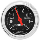 2-1/16" Boost/Vakuum, 30 In Hg/20 Psi, Traditional Chrome
