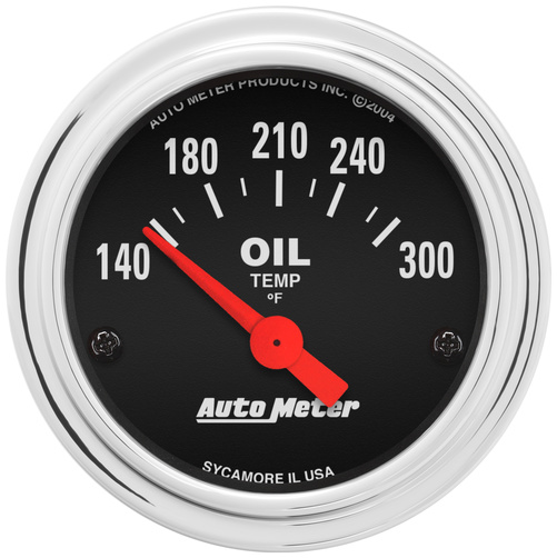 2-1/16" Oljetemperatur, 140-300 °F, Traditional Chrome