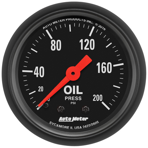 2-1/16" Oljetrykk, 0-200 Psi, Z-Series
