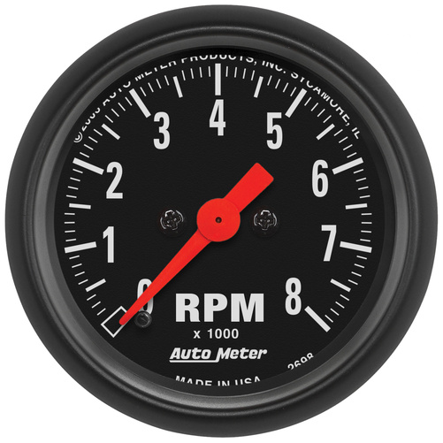2-1/16" In-Dash Turteller, 0-8,000 Rpm, Z-Series
