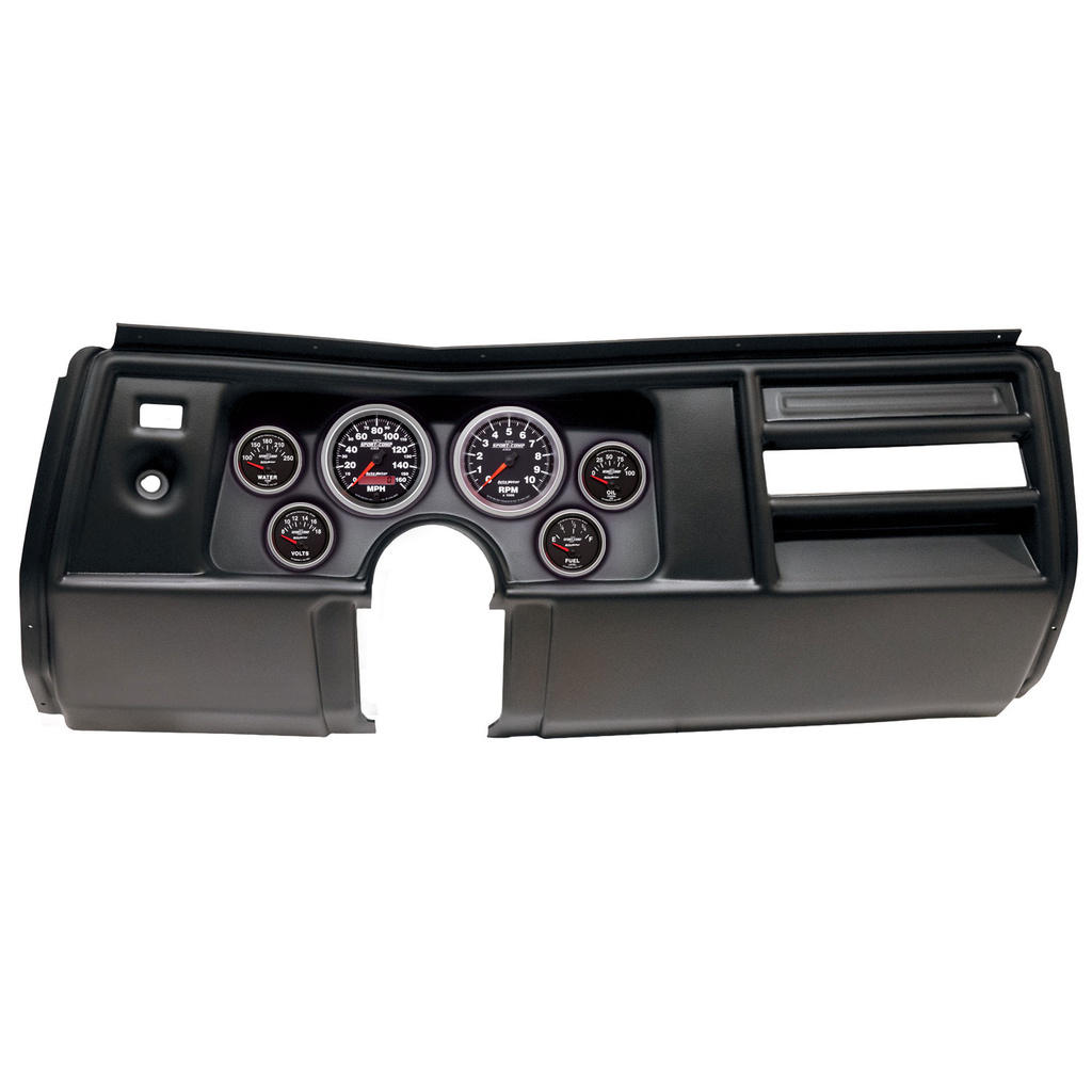 6-målers tilpasset dashbordsett, Chevy Chevelle No Vent 69, Sport-Comp Ii