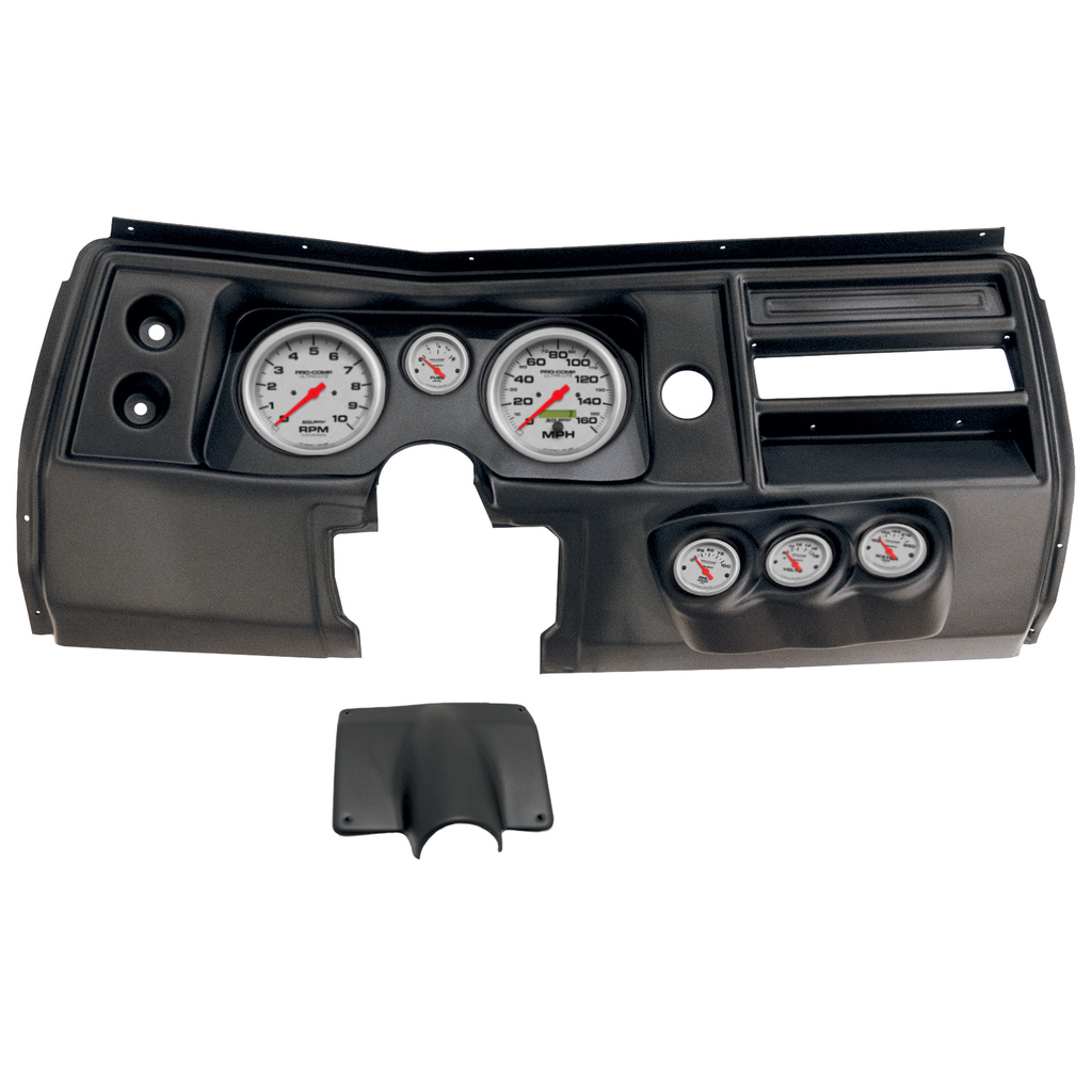 6-målers tilpasset dashbordsett, Chevy Chevelle No Vent 68, Ultra-Lite
