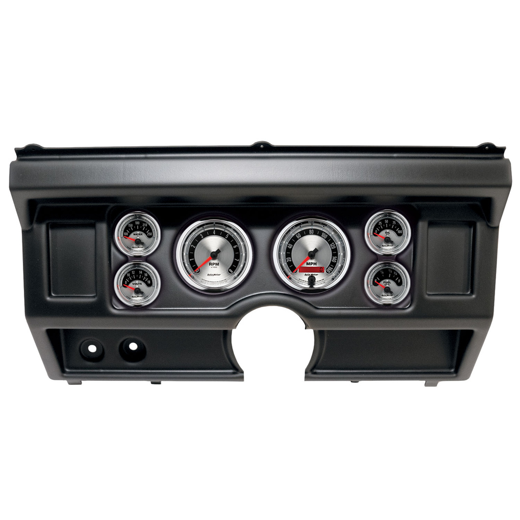 6-målers tilpasset dashbordsett, Ford Truck No Ac 80-86, American Muscle