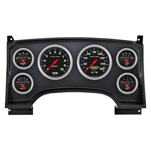 6-målers tilpasset dashbordsett, Chevy S10 Truck 94-97, Sport-Comp