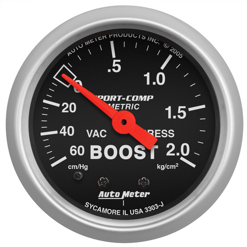 2-1/16" Boost/Vakuum, 60 Cm/Hg-2.0 Kg/Cm2, Sport-Comp