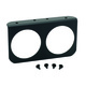 Måler monteringspanel, Dual, 2-5/8", Black, Aluminum