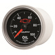 2-1/16" Oljetrykk, 0-100 Psi, Chevy Red Bowtie, Black
