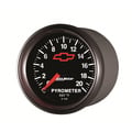 2-1/16" Pyrometer, 0-2000 °F, Chevy Red Bowtie, Black