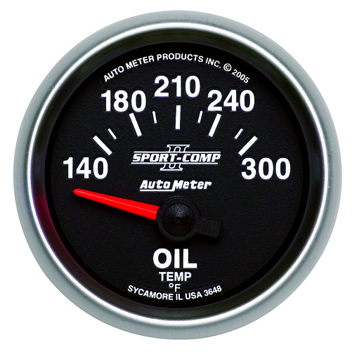 2-1/16" Oljetemperatur, 140-300 °F, Sport-Comp Ii