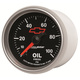 2-1/16" Oljetrykk, 0-100 Psi, Chevy Red Bowtie, Black