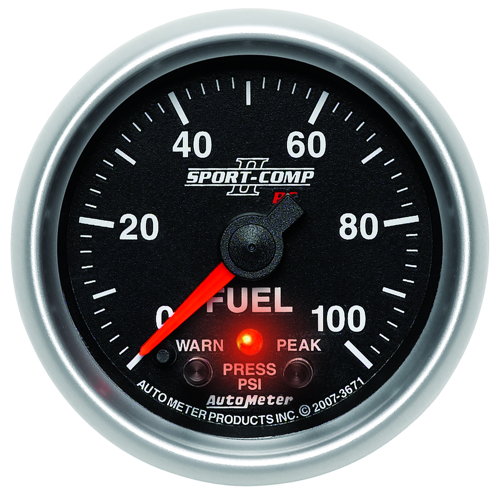 2-1/16" Drivstoff Trykk, 0-100 Psi, Sport-Comp Ii