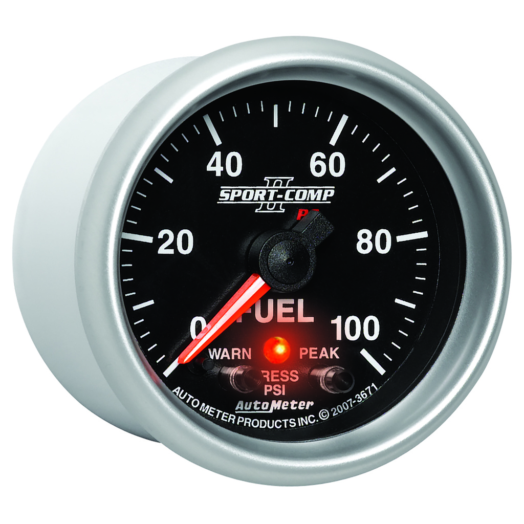 2-1/16" Drivstoff Trykk, 0-100 Psi, Sport-Comp Ii