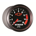 2-1/16" Nitrous Trykk, 0-1600 Psi, Chevy Red Bowtie, Black