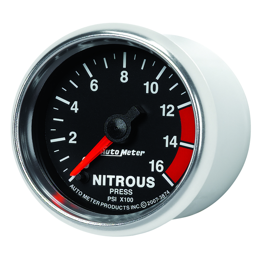 2-1/16" Nitrous Trykk, 0-1600 Psi, Gs