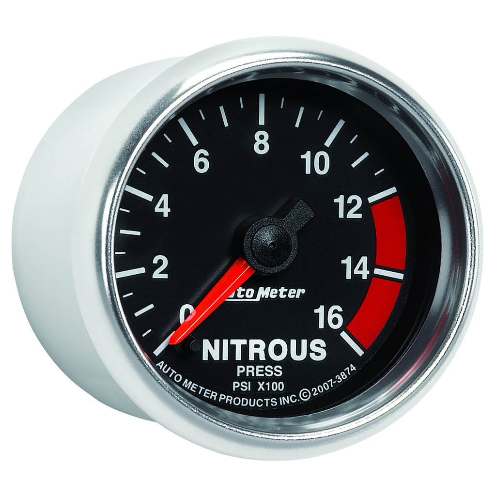 2-1/16" Nitrous Trykk, 0-1600 Psi, Gs