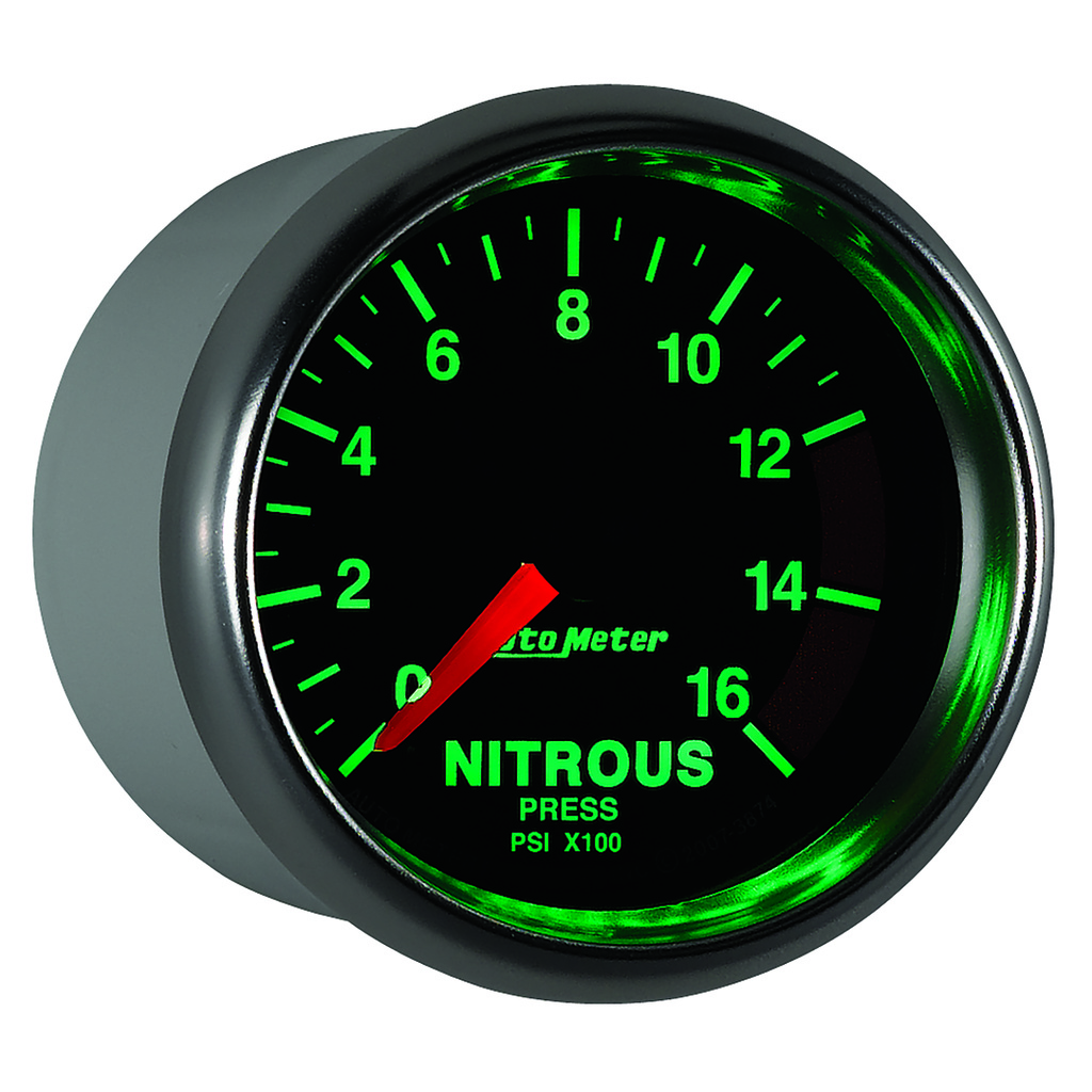 2-1/16" Nitrous Trykk, 0-1600 Psi, Gs