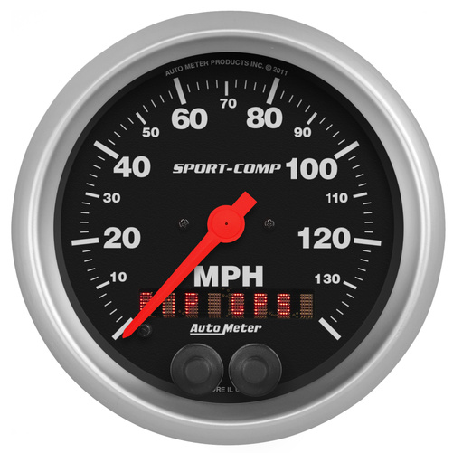 3-3/8" Gps Hastighetsmåler, 0-140 Mph, Sport-Comp