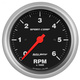 3-3/8" In-Dash Turteller, 0-6,000 Rpm, Sport-Comp