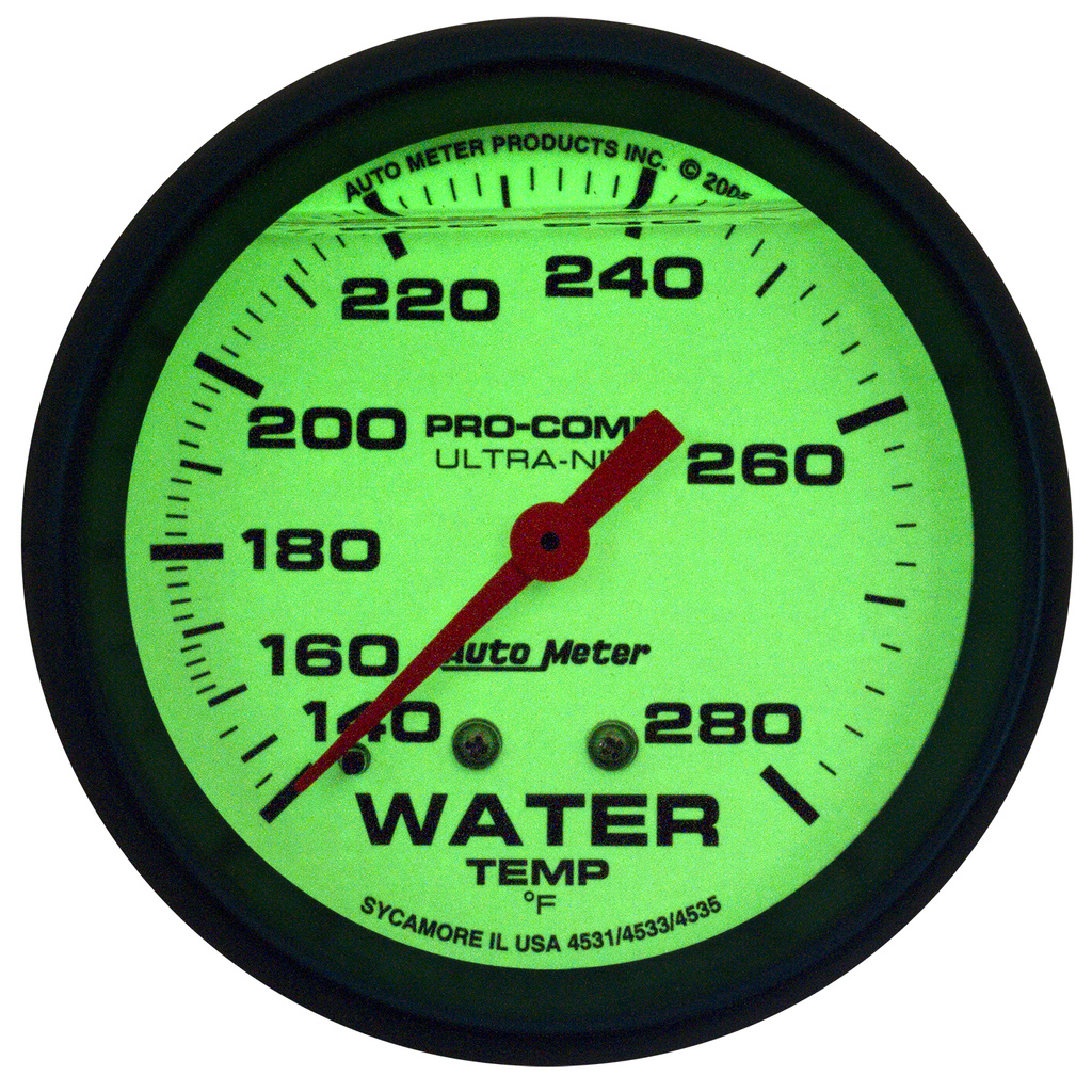 2-5/8" Vanntemperatur, 140-280 °F, Liquid Filled, Ultra-Nite