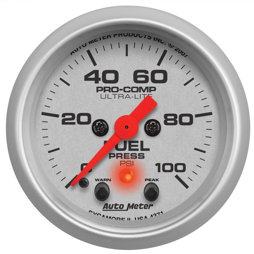 2-1/16" Drivstoff Trykk, 0-100 Psi, Ultra-Lite