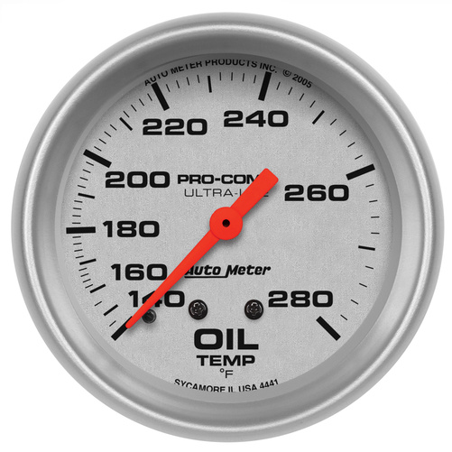 2-5/8" Oljetemperatur, 140-280 °F, Ultra-Lite